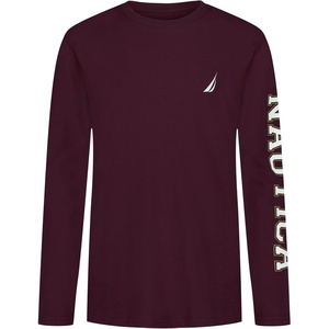 image:imageNautica Boys Long Sleeve Screen Print Graphic TShirtBold Tawny Port