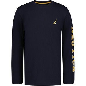 image:imageNautica Boys Long Sleeve Screen Print Graphic TShirtCollegiate Navy Seas