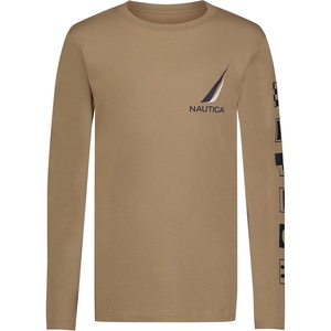 image:imageNautica Boys Long Sleeve Screen Print Graphic TShirtSignal Block Kelp