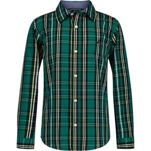 image:imageNautica Boys Long Sleeve Woven ButtonDown Shirt Comfortable Classic FitEvergreen Check Plaid