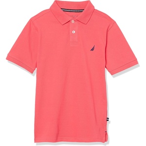 image:imageNautica Boys Short Sleeve Anchor Polo Button Closure Soft amp Comfortable Pique FabricCayenne