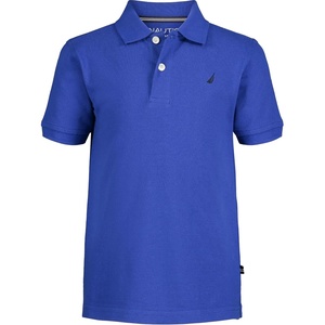 image:imageNautica Boys Short Sleeve Anchor Polo Button Closure Soft amp Comfortable Pique FabricCobalt