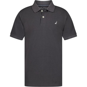 image:imageNautica Boys Short Sleeve Anchor Polo Button Closure Soft amp Comfortable Pique FabricForged Iron