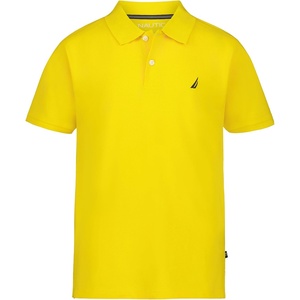 image:imageNautica Boys Short Sleeve Anchor Polo Button Closure Soft amp Comfortable Pique FabricLemon