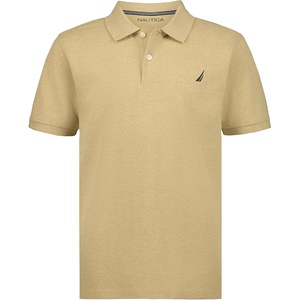 image:imageNautica Boys Short Sleeve Anchor Polo Button Closure Soft amp Comfortable Pique FabricSandy Bar Heather