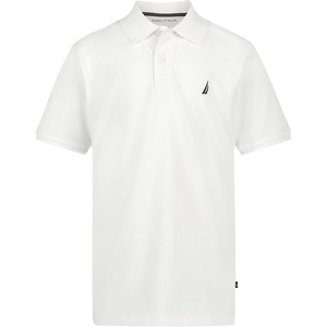 image:imageNautica Boys Short Sleeve Anchor Polo Button Closure Soft amp Comfortable Pique FabricWhite