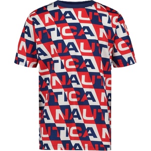 image:imageNautica Boys Short Sleeve Fashion Crew Neck TShirt Soft Comfortable Relaxed FitBlock Aop Ski Patrol