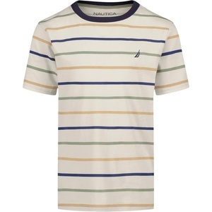 image:imageNautica Boys Short Sleeve Fashion Crew Neck TShirt Soft Comfortable Relaxed FitOpen Stripe Turtle Dove