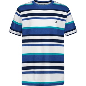 image:imageNautica Boys Short Sleeve Fashion Crew Neck TShirt Soft Comfortable Relaxed FitPreppy Stripe Delft
