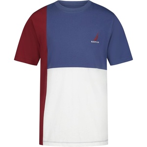 image:imageNautica Boys Short Sleeve Fashion Crew Neck TShirt Soft Comfortable Relaxed FitTri Block Mood Indigo