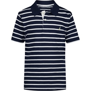 image:imageNautica Boys Short Sleeve Fashion Polo Button Closure Soft amp ComfortableCoast Stripe Blueprint
