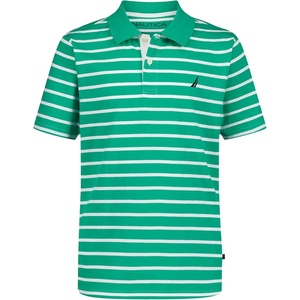 image:imageNautica Boys Short Sleeve Fashion Polo Button Closure Soft amp ComfortableCoast Stripe Gum Drop Green