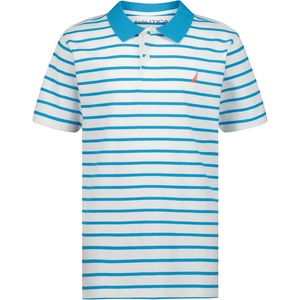 image:imageNautica Boys Short Sleeve Fashion Polo Button Closure Soft amp ComfortableCoast Stripe Hawiian Ocean