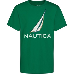 image:imageNautica Boys Short Sleeve JClass Logo Crew Neck TShirt Soft Comfortable Relaxed FitColor Shade Pepper Green