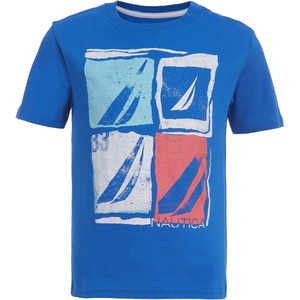 image:imageNautica Boys Short Sleeve JClass Logo Crew Neck TShirt Soft Comfortable Relaxed FitFramed Jclass Spinner Blue Ea07