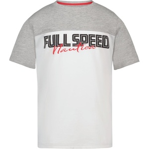 image:imageNautica Boys Short Sleeve JClass Logo Crew Neck TShirt Soft Comfortable Relaxed FitFull Speed Bright White