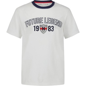 image:imageNautica Boys Short Sleeve JClass Logo Crew Neck TShirt Soft Comfortable Relaxed FitFuture Legends Bright White