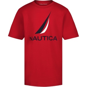 image:imageNautica Boys Short Sleeve JClass Logo Crew Neck TShirt Soft Comfortable Relaxed FitJclass Carmine