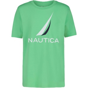 image:imageNautica Boys Short Sleeve JClass Logo Crew Neck TShirt Soft Comfortable Relaxed FitJclass Keen Green
