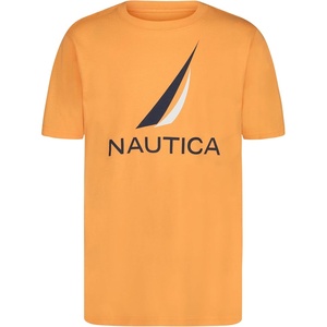 image:imageNautica Boys Short Sleeve JClass Logo Crew Neck TShirt Soft Comfortable Relaxed FitJclass Muskmelon