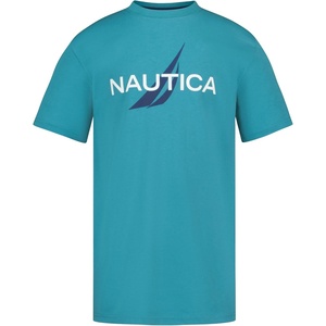 image:imageNautica Boys Short Sleeve JClass Logo Crew Neck TShirt Soft Comfortable Relaxed FitMesh Larkspur