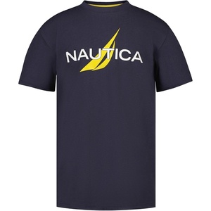 image:imageNautica Boys Short Sleeve JClass Logo Crew Neck TShirt Soft Comfortable Relaxed FitMesh Navy Seas