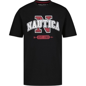 image:imageNautica Boys Short Sleeve JClass Logo Crew Neck TShirt Soft Comfortable Relaxed FitN Arch Black