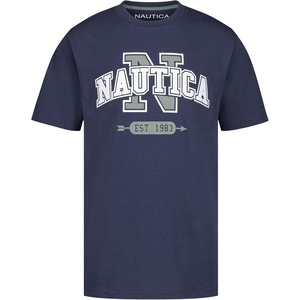 image:imageNautica Boys Short Sleeve JClass Logo Crew Neck TShirt Soft Comfortable Relaxed FitN Arch Blue Indigo
