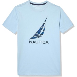 image:imageNautica Boys Short Sleeve JClass Logo Crew Neck TShirt Soft Comfortable Relaxed FitPlay Jclass Ice Blue