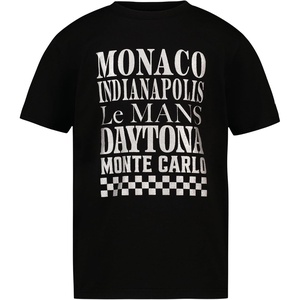 image:imageNautica Boys Short Sleeve JClass Logo Crew Neck TShirt Soft Comfortable Relaxed FitRacing Cities Black