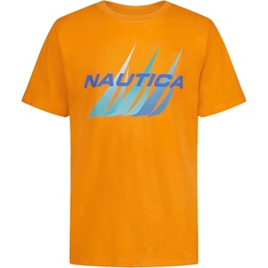 image:imageNautica Boys Short Sleeve JClass Logo Crew Neck TShirt Soft Comfortable Relaxed FitTriple Jclass Tangerine