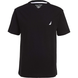 image:imageNautica Boys Short Sleeve Solid VNeck TShirt Soft Comfortable Relaxed FitBlack