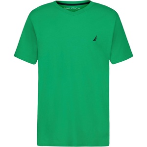 image:imageNautica Boys Short Sleeve Solid VNeck TShirt Soft Comfortable Relaxed FitBright Green