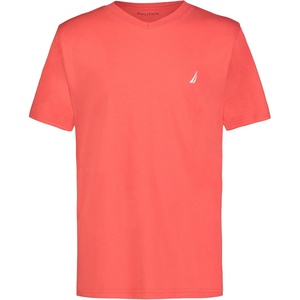 image:imageNautica Boys Short Sleeve Solid VNeck TShirt Soft Comfortable Relaxed FitCayenne