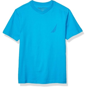 image:imageNautica Boys Short Sleeve Solid VNeck Tee ShirtCurrent Ocean Ca76