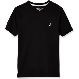 image:imageNautica Boys Short Sleeve Solid VNeck Tee ShirtLegacy Black