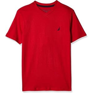 image:imageNautica Boys Short Sleeve Solid VNeck Tee ShirtLegacy Carmine