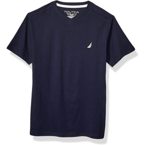 image:imageNautica Boys Short Sleeve Solid VNeck Tee ShirtLegacy Navy