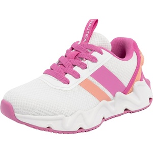 image:imageNautica Girls Kids Running Sneakers  Comfortable Tennis Shoes with Chunky Sculpted Bottom  Sizes for Big amp Little Kids LaceUpBungeeWhite Fushia Peach