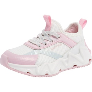 image:imageNautica Girls Kids Running Sneakers  Comfortable Tennis Shoes with Chunky Sculpted Bottom  Sizes for Big amp Little Kids LaceUpBungeeWhite Pink Iridescentmaybella