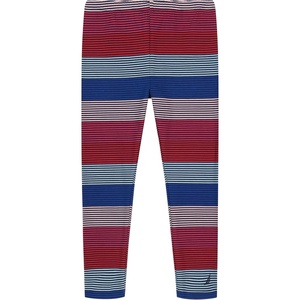 image:imageNautica Girls Leggings Full Length Pullon Stretch Pants with Elastic Waistband amp Logo DetailPeacoat Stripe