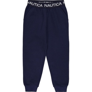 image:imageNautica Girls Logo Sweatpants Fleece Joggers with Ribbed Cuffs amp Functional Side PocketsPeacoat