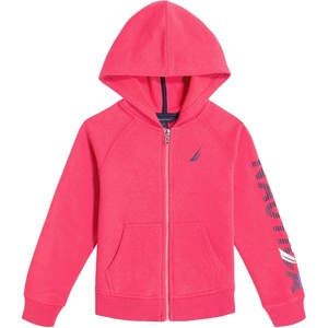 image:imageNautica Girls Logo Sweatshirt Fleece Hoodie With Fullzip Front amp PocketsPurple Beetroot