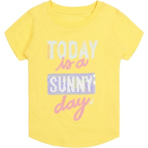 image:imageNautica Girls Short Sleeve Legacy TShirt with Flip Sequin Design Cotton Tee with Tagless InteriorYellow Sunny Day