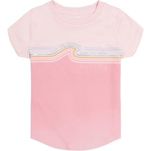 image:imageNautica Girls Short Sleeve TShirt with Fun Graphic Design Cotton Tee with Tagless InteriorRose Shadow Waves