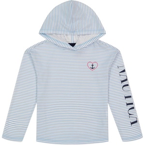 image:imageNautica Girls Striped Long Sleeved Hooded TopBlue Anchor Stripe