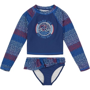 image:imageNautica Girls Twopiece Rashguard Swimsuit Set UPF 50 Sun Protection QuickDry Bathing SuitTwilight Blue Sea