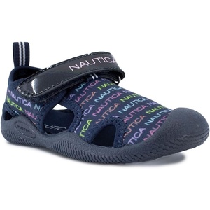 image:imageNautica Kids Water Shoes for Boys Girls Toddler Quick Dry Swim Shoes Aqua Socks Beach Pool Closed Toe Barefoot Summer Watershoes for Toddlers Size 512Navy Rainbow Logo