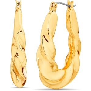 image:imageNautica Twisted Oval Hoop Earrings for Women 33 mm Long