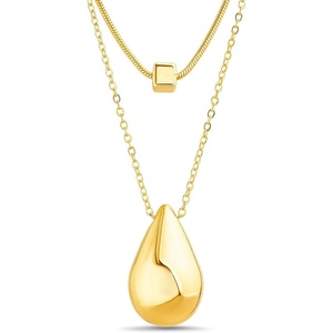 image:imageNautica Two Row Teardrop Necklace Set for Women 1622 Inches Long